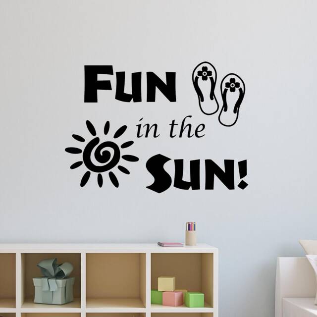 Fun in The Sun Wall Quote - Decals - Vinyl Art Decor Vwaq - image 1