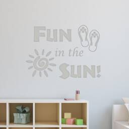 Fun in The Sun Wall Quote - Decals - Vinyl Art Decor Vwaq - thumbnail 4