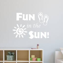 Fun in The Sun Wall Quote - Decals - Vinyl Art Decor Vwaq - thumbnail 2