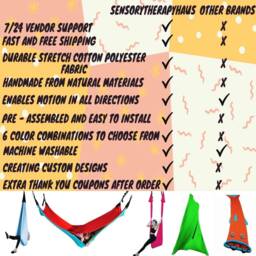 Therapy Swing For Kids, Sensory Children With Special Needs, Adult Swing, Cuddle Hammock Autism, Home Decor, Learning School, Pink - thumbnail 3