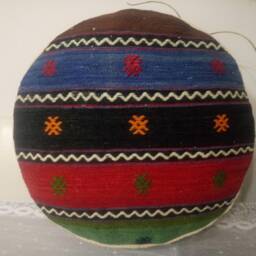 Kilim Ottoman Pillow 20x8 Inches Big Size Pillow Pouf Decorative Handmade Cover Striped Home Decor - thumbnail 2