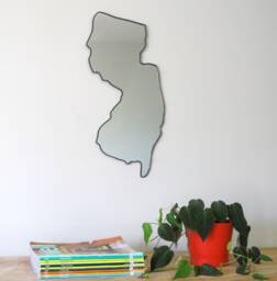 New Jersey Mirror/Wall State Outline Silhouette Shape Art Decor Nj - thumbnail 1