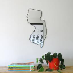 New Jersey Mirror/Wall State Outline Silhouette Shape Art Decor Nj - thumbnail 3