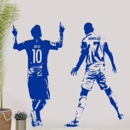 Ronaldo & Messi Football Legends Vinyl Wall Decal Soccer Home Decor - thumbnail 3