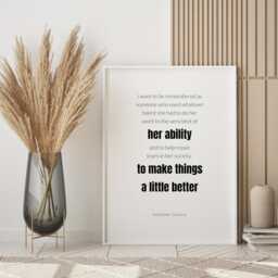 I Want To Be Remembered Print - Ruth Bader Ginsburg Feminist Quote Inspirational Wall Art Typography Poster Unframed - thumbnail 2