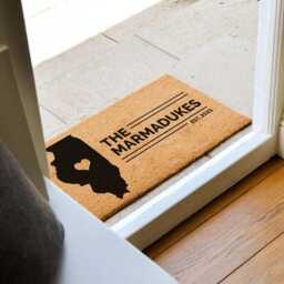 Custom State Map - Illinois Doormat Personalized Mat Home Us New House Decor Housewarming Gift - thumbnail 2