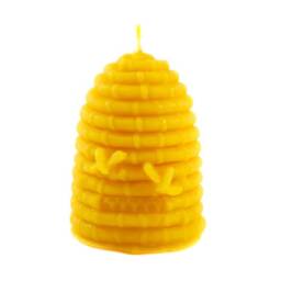 3x Candles Made Of 100% Beeswax Bee House Handmade Golden Yellow Honey Scented With Quality Wicks From Germany Burning Time Approx. 10H Per Candle - thumbnail 1