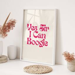 Yes Sir I Can Boogie Disco - Printed Wall Art A3/A4 Framed/Unframed Decorative Print - thumbnail 3