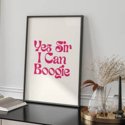 Yes Sir I Can Boogie Disco - Printed Wall Art A3/A4 Framed/Unframed Decorative Print - thumbnail 2