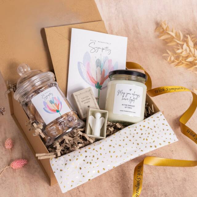 Handcrafted Sympathy Gift Box Candle & Keepsake Sentiment - image 1