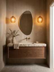 Organic Brass Mirror - Handmade Custom Size Modern Bathroom Gold Wall Mirrors