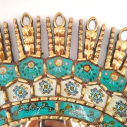 "Peruvian Mirrors ""Eye 78 cm Turquoise" - thumbnail 2