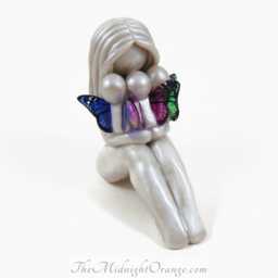 Triplet Baby Angel Keepsake Child Loss Memorial Sculpture By The Midnight Orange - thumbnail 1