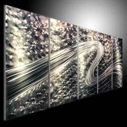 Handmade Metal Wall Art Modern 3D Abstract Sculpture - thumbnail 1