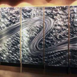Handmade Metal Wall Art Modern 3D Abstract Sculpture - thumbnail 3
