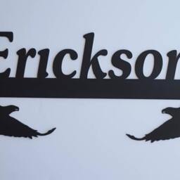 Family Name Sign. Metal Eagle Home Decor. Wall Art - thumbnail 2