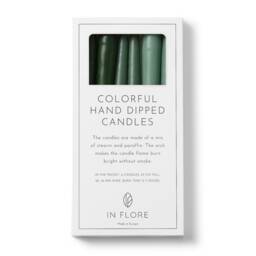 In Flore Handmade Lovisa Taper Candles, 25 cm/10 Inches, Set Of Six, 6-Pack, in Giftbox, Green - thumbnail 2