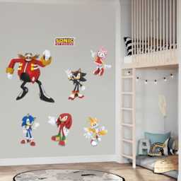 Sonic The Hedgehog Wall Sticker - 6 Character Set Art - thumbnail 1
