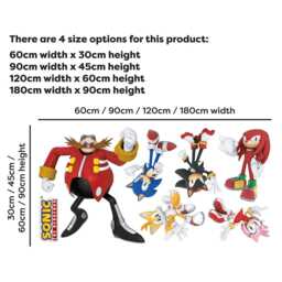 Sonic The Hedgehog Wall Sticker - 6 Character Set Art - thumbnail 3