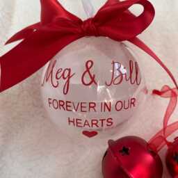 Memorial Bauble, Personalised Christmas Memory Remembrance Present - thumbnail 2