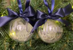 Memorial Bauble, Personalised Christmas Memory Remembrance Present - thumbnail 1