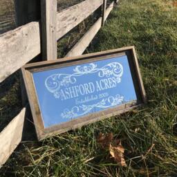 Custom Personalized Barnwood Farm Mirror, Large Bar Engraved Barn Wood Mirror, 12x24 - thumbnail 3