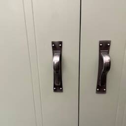Bespoke Larder Cupboard, Freestanding Kitchen Storage, Pantry Cabinet, Sage Green - thumbnail 3