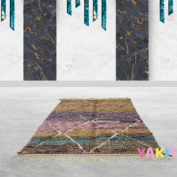 Yakiti - 5X8Ft Moroccan Rug, Beni Ourain Area Modern Wool Living Room Beniourain Handmade Soft Carpet, 150 cm X 254 - thumbnail 2