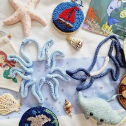 Under The Sea L Crab Octopus Whale Fish Decor Theme Wall Hanging Nursery Kids Room - thumbnail 2