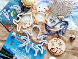 Under The Sea L Crab Octopus Whale Fish Decor Theme Wall Hanging Nursery Kids Room - thumbnail 1