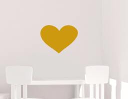 Gold Heart - Vinyl Decal Decor Nursery Childerns Wall