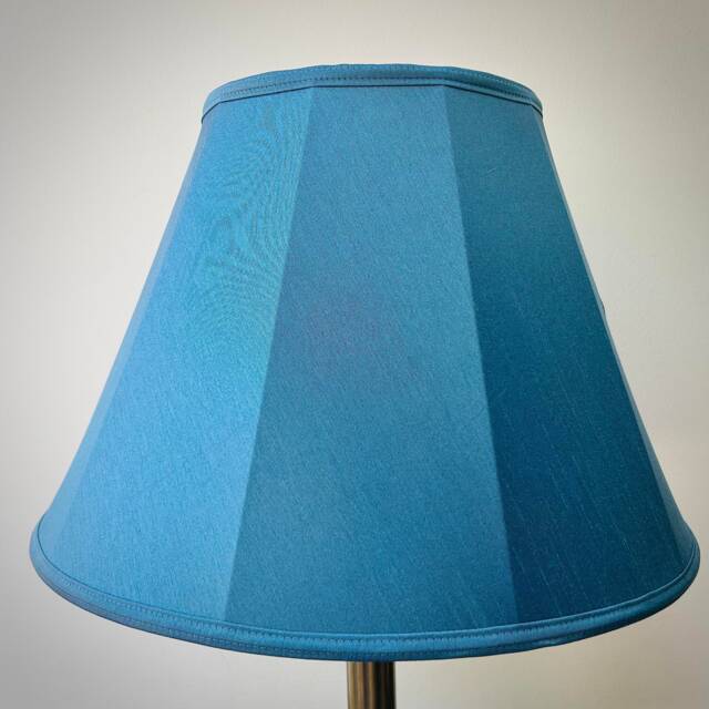 Handmade Slate Blue Drum Lampshade Tapered Pendant, Table & Floor Lamps - image 1