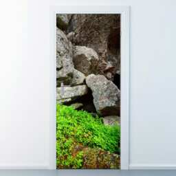 Nature Door Decal, Sticker, Wallpaper, Mural, Stones Bedroom Living Room Home Decor, Wall Decor Mural - thumbnail 2