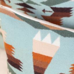 Tucson Wool Pillow Cover, Turquoise Southwestern Cover - Made To Order - thumbnail 2