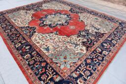 8x9 Ft Afghan Brand New Luxury Area Rug, Kazak Farmhouse Rug - Handmade Medallion Wool Bedroom Living Room, Office D??cor - thumbnail 1