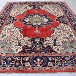 8x9 Ft Afghan Brand New Luxury Area Rug, Kazak Farmhouse Rug - Handmade Medallion Wool Bedroom Living Room, Office D??cor - thumbnail 2