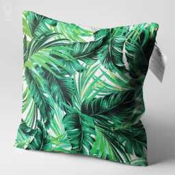 Cushion Cover With Multi-Tropical Leaves - Double Sided Printing Throw Pillow On The Soft Chenille Fabric Different Sizes - thumbnail 3