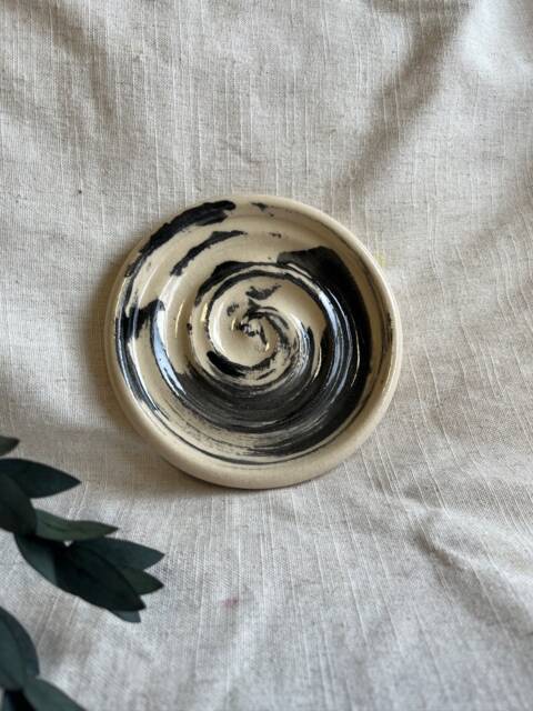 The Makers' Mark Soap Dish, Ceramic Bathroom Tray, Handmade Kitchen Pottery, Household Holder, Thrown Holder - image 1