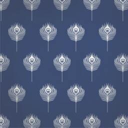 Art Deco Peacock Feathers Vinyl Wall Decal Set - thumbnail 2