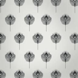 Art Deco Peacock Feathers Vinyl Wall Decal Set - thumbnail 3