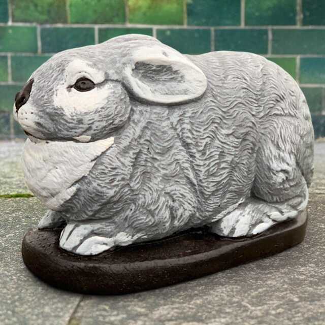 Concrete Rabbit Statue Stone Bunny Figurine Farm Animal Garden Decor Handcrafted Ornament Cement Sculpture Bunny Art Lover Gift - image 1