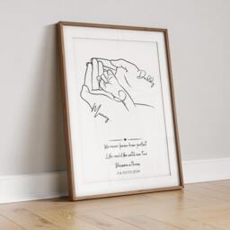 Personalised Family Line Art Print, New Baby Gift - thumbnail 3