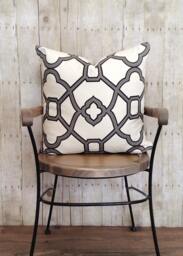Pillow Cover in Modern Geometric Fabric - Designer Quality Accent Throw - thumbnail 1