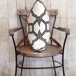 Pillow Cover in Modern Geometric Fabric - Designer Quality Accent Throw - thumbnail 2