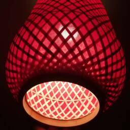 Red Bamboo Pendant Light Holiday Lighting Decor - thumbnail 3