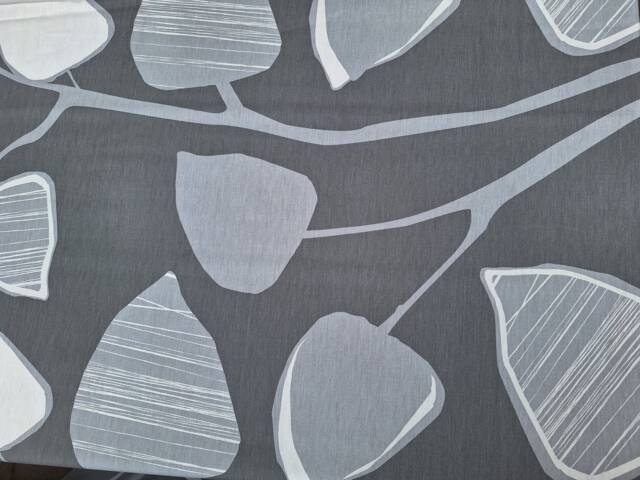 Curtain Panel Beige Grey White Leaves Abstract Modern Decor Cafe Curtain Kitchen Valance Table Runner Napkins Tea Towel Great Gift - image 1