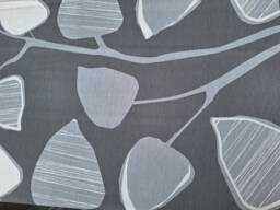Curtain Panel Beige Grey White Leaves Abstract Modern Decor Cafe Curtain Kitchen Valance Table Runner Napkins Tea Towel Great Gift - thumbnail 1