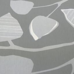 Curtain Panel Beige Grey White Leaves Abstract Modern Decor Cafe Curtain Kitchen Valance Table Runner Napkins Tea Towel Great Gift - thumbnail 2