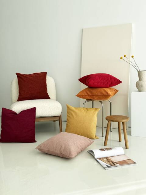 Linen Solid Color Throw Pillow Cover, Any Size Hidden Zipper Lumbar Case, Handmade Heavyweight Cushion 20 Options - image 1