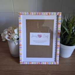 Colourful Bunny Rabbit Cabochon Photo Frame 6 X 8 Inches - thumbnail 1